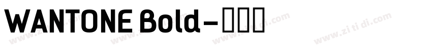 WANTONE Bold字体转换